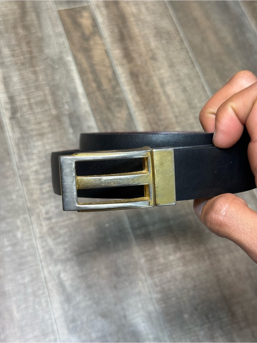Vtg Italian Double Sided Leather Belt